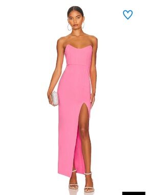 Superdown Ryleigh Strapless Maxi Dress Pink Sz small
